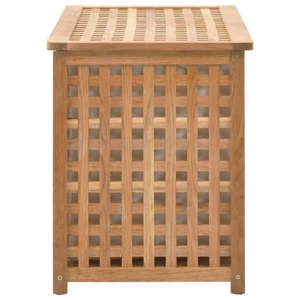 vidaXL Skittentøyskiste 77,5x37,5x46,5 cm heltre valnøtt