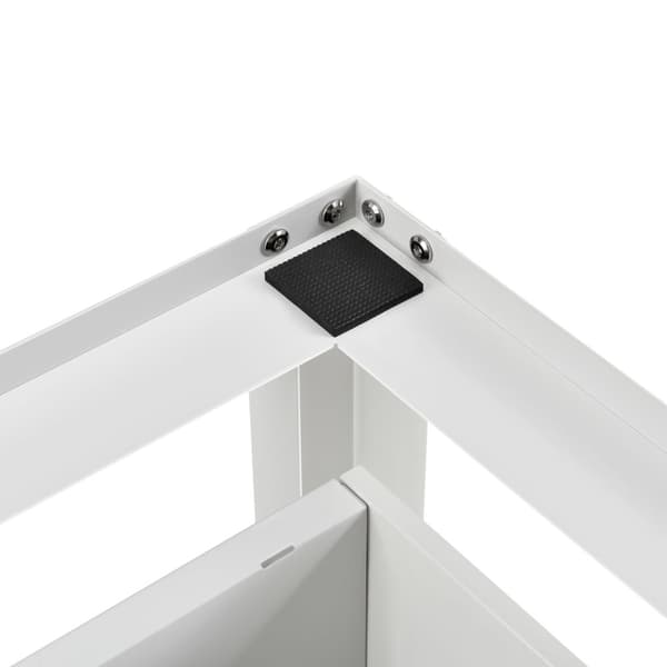[en.casa]® Tvättmaskinstativ-Förhöjningssockel-med utdragbar låda-63x54x31cm-stål-vit-max150kg