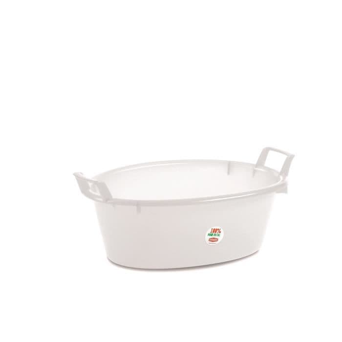 STEFANPLAST Oval vasketøjskurv 80 cm - neutral farve