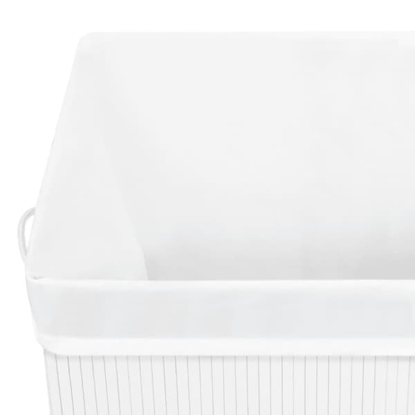 vidaXL vasketøjskurv med 1 rum 83 l bambus hvid