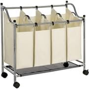 Nancy's Vaskeri Sorter 140L - Vasketøjskurv med 4 rum Beige