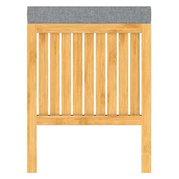 EISL 2-i-1 vasketøjskurv med sædehynde 39x39x52,5 cm bambus