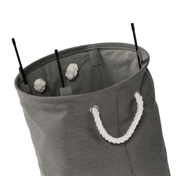 Esbada Laundry skittentøykurv 60L rund grå Lin