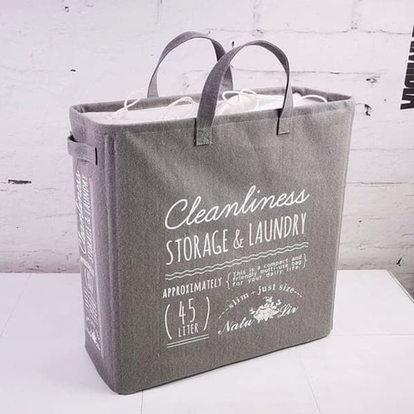 Esbada Laundry skittentøykurv 45L smal Grå Lin