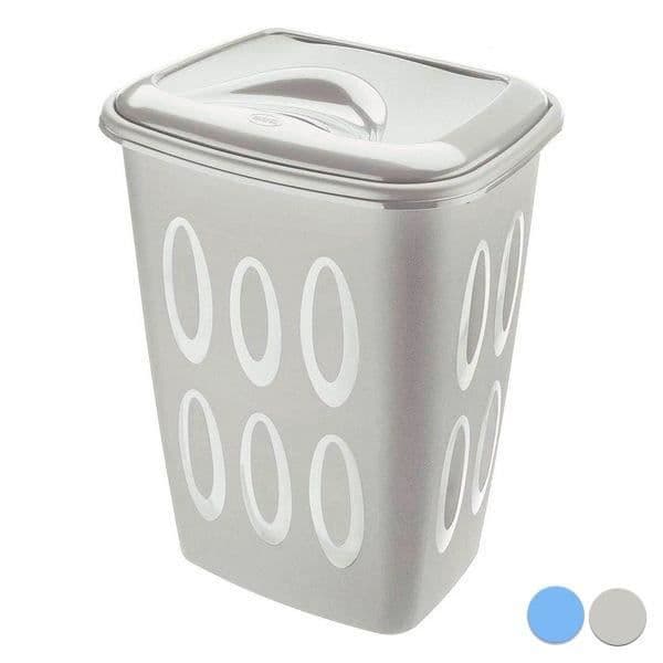 Tvättkorg med lock 45 L Färg - Vit