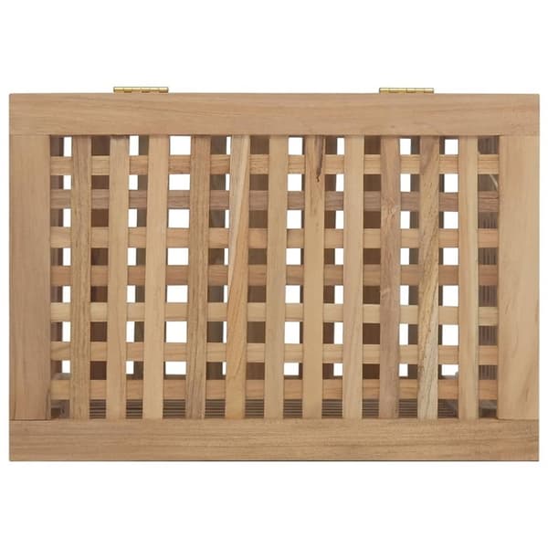 vidaXL Skittentøyskurv 50x35x60 cm heltre teak