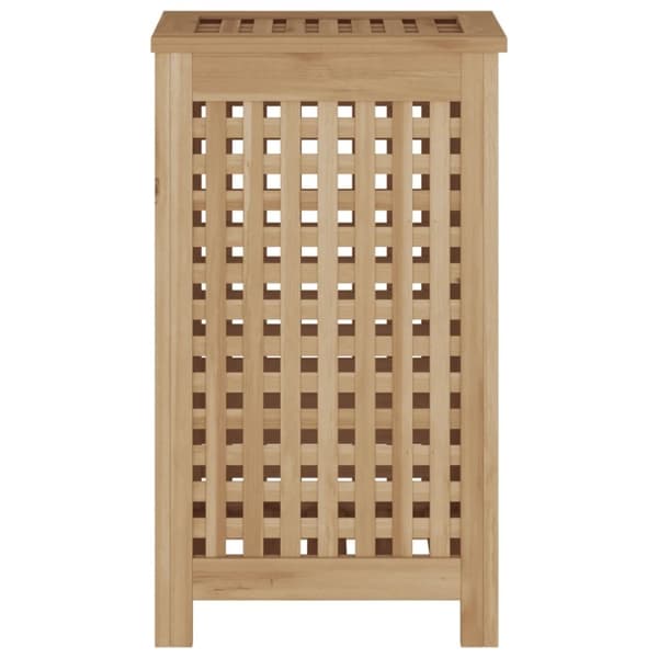 vidaXL vasketøjskurv 35x25x60 cm massivt teaktræ