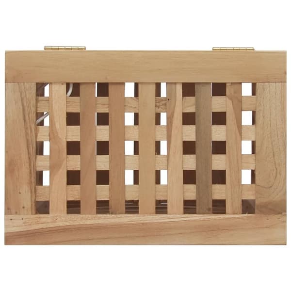 vidaXL vasketøjskurv 35x25x60 cm massivt teaktræ
