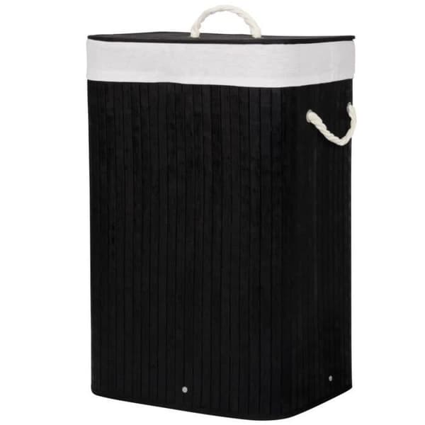 SPRINGOS® 72L bambu tvättkorg - svart