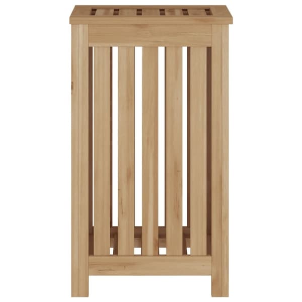 vidaXL Tvättkorg 35x25x60 cm massivt teakträ