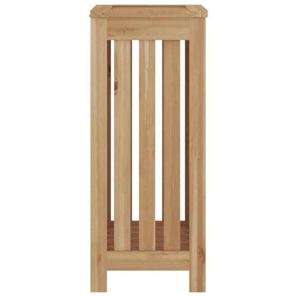vidaXL Tvättkorg 35x25x60 cm massivt teakträ