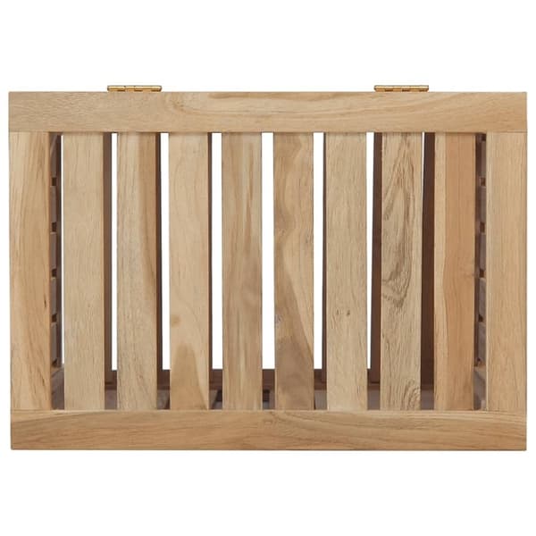 vidaXL vasketøjskurv 50x35x60 cm massivt teaktræ