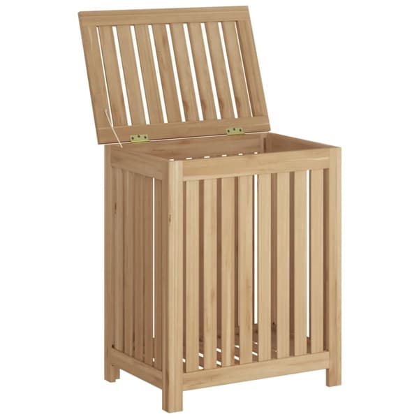 vidaXL vasketøjskurv 50x35x60 cm massivt teaktræ