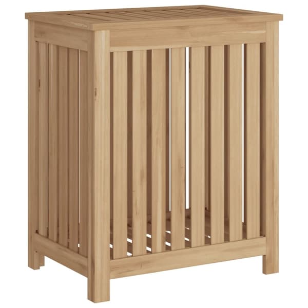 vidaXL vasketøjskurv 50x35x60 cm massivt teaktræ