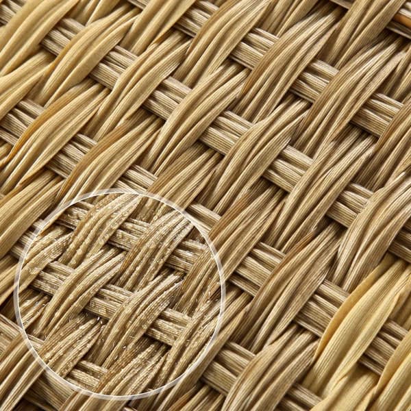 Luonnollinen polyrotanin säilytyskori - 60 litran pyykkikori - kansi- ja puuvillapussilla
