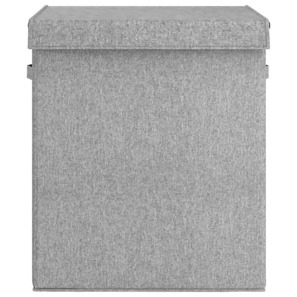 vidaXL Sammenleggbar vaskekurv grå 51x34,5x59 cm imitert linstoff