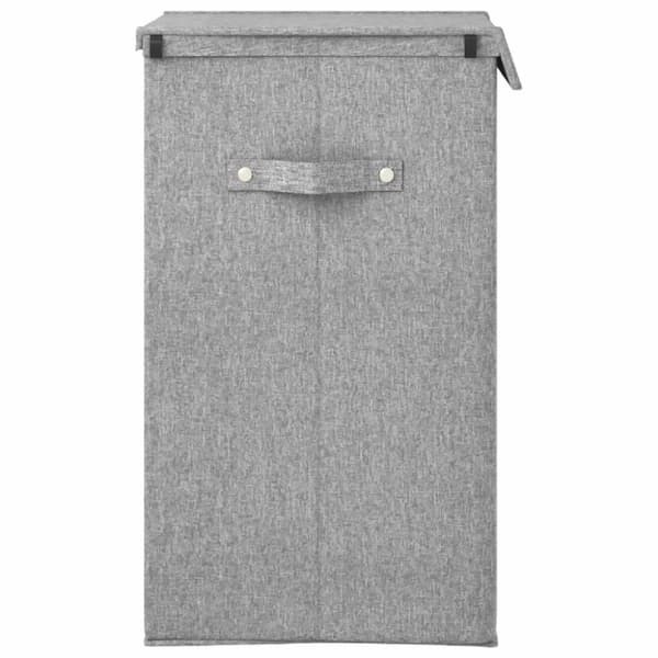 vidaXL Sammenleggbar vaskekurv grå 51x34,5x59 cm imitert linstoff