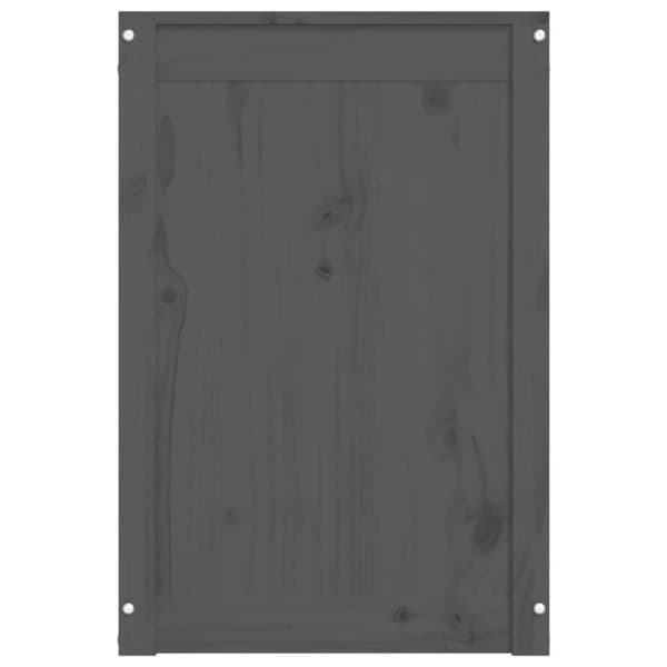 vidaXL Tvättkorg grå 44x44x66 cm massiv furu