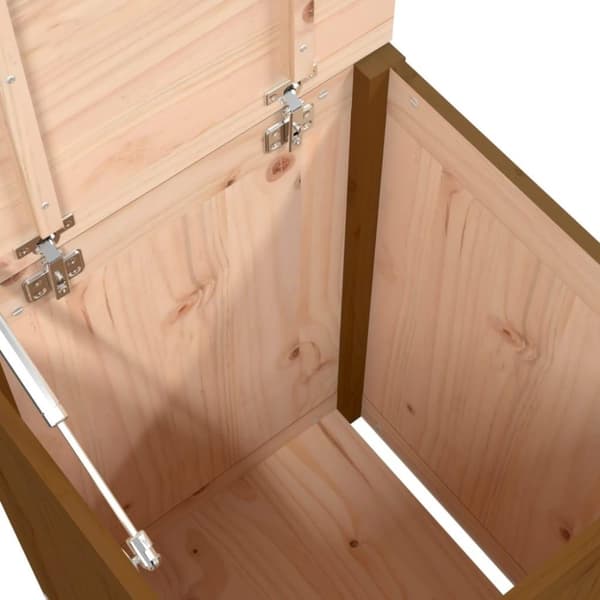 vidaXL Tvättkorg honungsbrun 44x44x66 cm massiv furu
