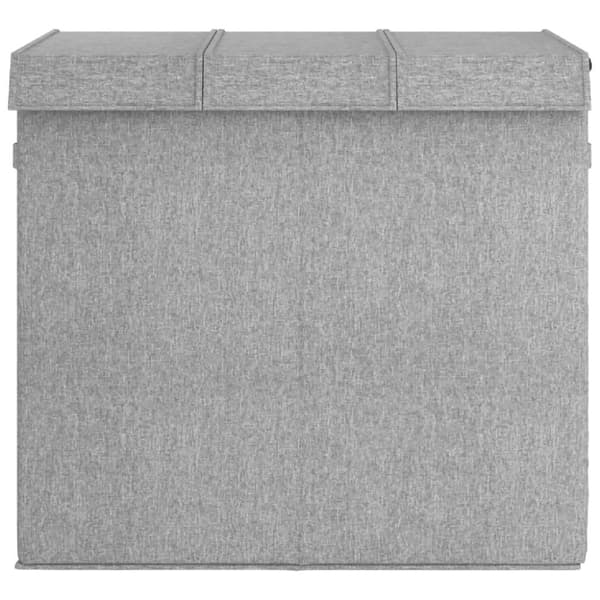 vidaXL Vikbar tvättkorg grå 64,5x34,5x59 cm konstlinne