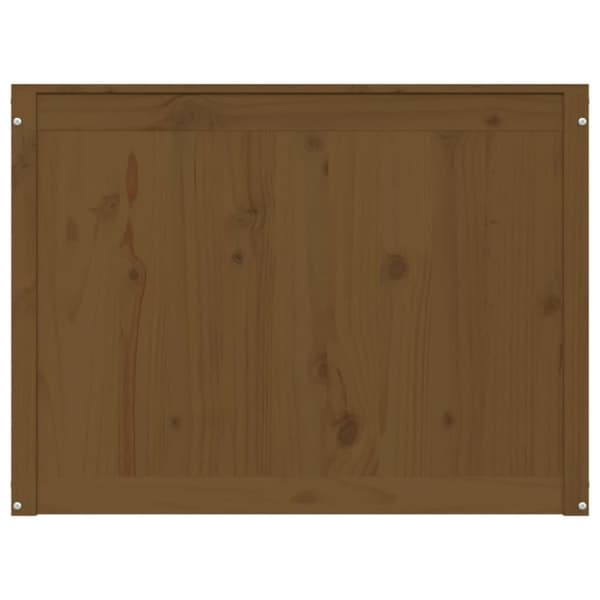 vidaXL vasketøjskurv 88,5x44x66 cm massivt fyrretræ gyldenbrun