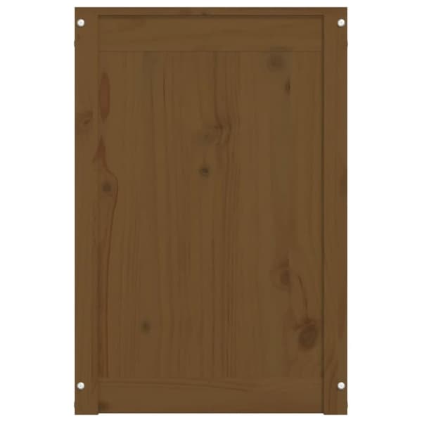 vidaXL vasketøjskurv 88,5x44x66 cm massivt fyrretræ gyldenbrun