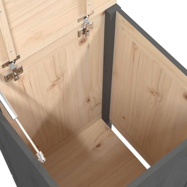 vidaXL vasketøjskurv 44x44x76 cm massivt fyrretræ grå