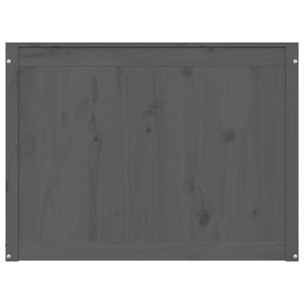 vidaXL vasketøjskurv 88,5x44x66 cm massivt fyrretræ grå