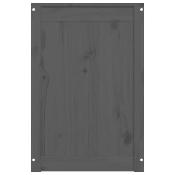 vidaXL vasketøjskurv 88,5x44x66 cm massivt fyrretræ grå