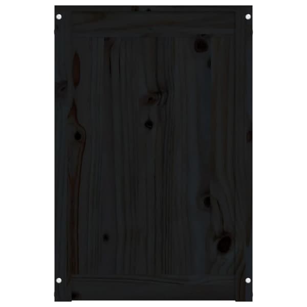 vidaXL vasketøjskurv 88,5x44x66 cm massivt fyrretræ sort