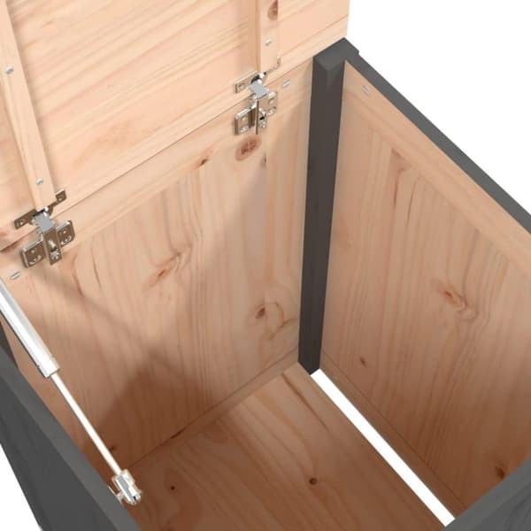 vidaXL vasketøjskurv 44x44x66 cm massivt fyrretræ grå
