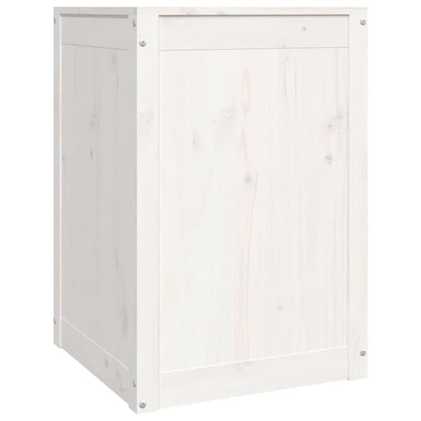 vidaXL vasketøjskurv 44x44x66 cm massivt fyrretræ hvid