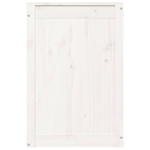 vidaXL vasketøjskurv 44x44x66 cm massivt fyrretræ hvid