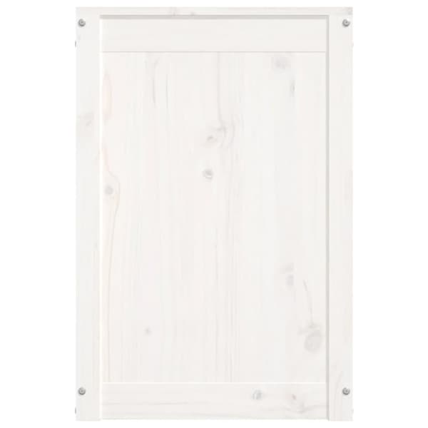 vidaXL vasketøjskurv 44x44x66 cm massivt fyrretræ hvid