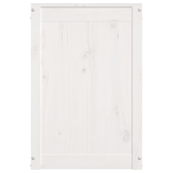 vidaXL Skittentøyskurv hvit 88,5x44x66 cm heltre furu