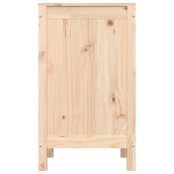 vidaXL Tvättkorg 44x44x76 cm massiv furu
