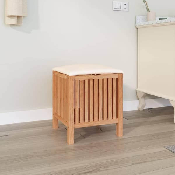 vidaXL Baderomskrakk 40,5x40x52 cm heltre valnøtt