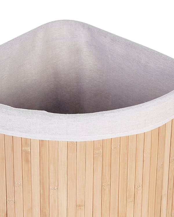 Kurv Lyst tre Bambus 60 cm Med lokk Boho Oppbevaring Skittentøyskurv Praktisk Tilbehør