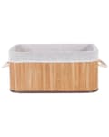 Pikkukuva 4 / 10: Kori vaalea puu luonnollinen bambu 5 kpl useita kokoja kahvoilla moderni boho-tyyli