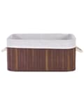 Pikkukuva 4 / 10: Kori tumma puu luonnollinen bambu 5 kpl useita kokoja kahvoilla moderni boho-tyyli