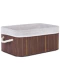 Pikkukuva 5 / 10: Kori tumma puu luonnollinen bambu 5 kpl useita kokoja kahvoilla moderni boho-tyyli