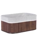 Pikkukuva 6 / 10: Kori tumma puu luonnollinen bambu 5 kpl useita kokoja kahvoilla moderni boho-tyyli