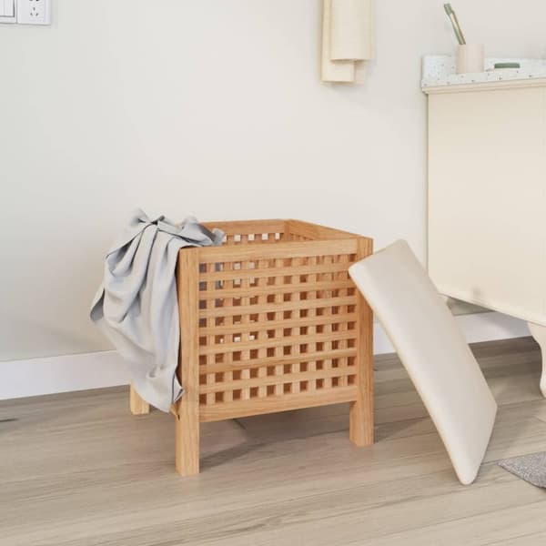 vidaXL badeværelsestaburet 48x47,5x52 cm massivt træ valnøddetræ