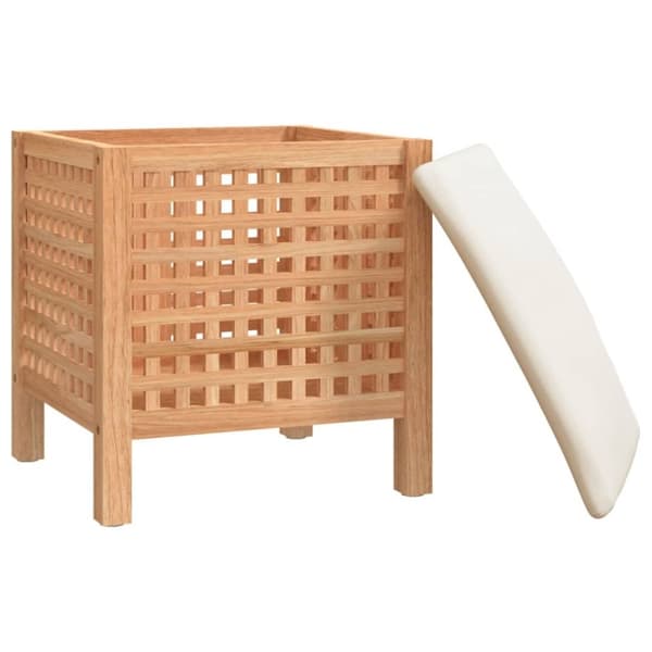 vidaXL badeværelsestaburet 48x47,5x52 cm massivt træ valnøddetræ