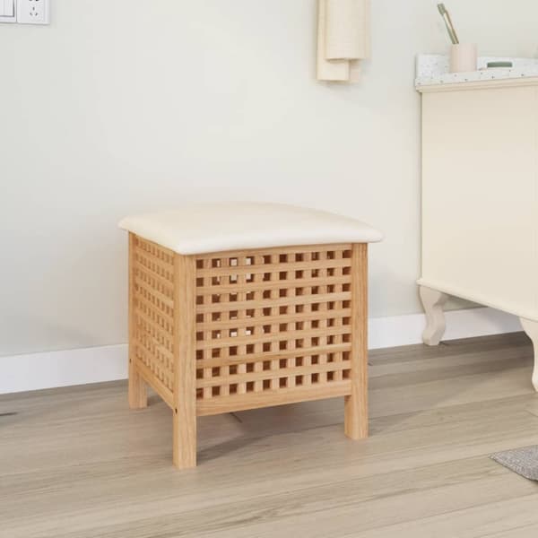 vidaXL badeværelsestaburet 48x47,5x52 cm massivt træ valnøddetræ