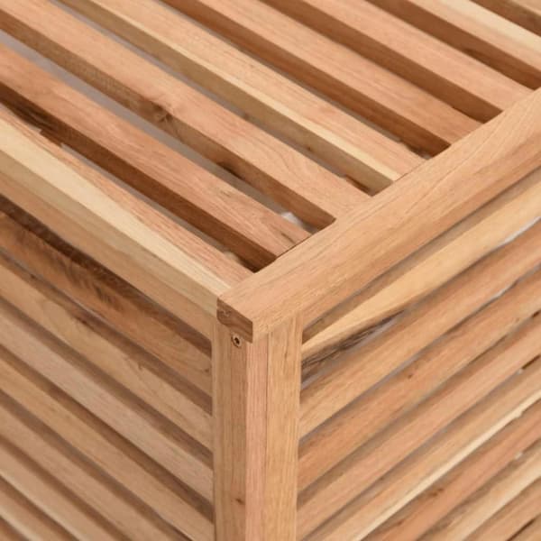 vidaXL Skittentøyskurv 45x45x65 cm heltre valnøtt