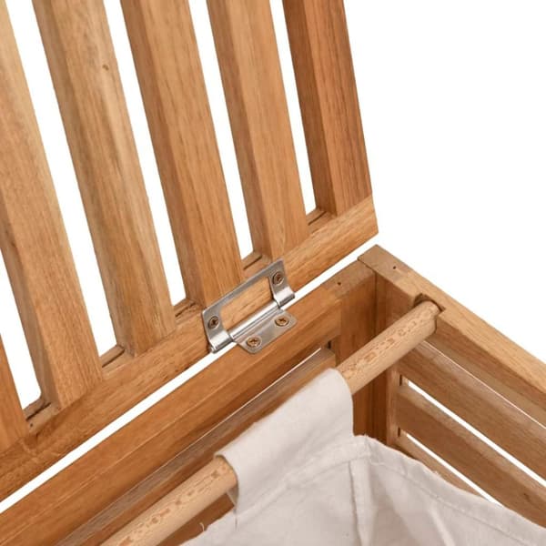 vidaXL Skittentøyskurv 45x45x65 cm heltre valnøtt