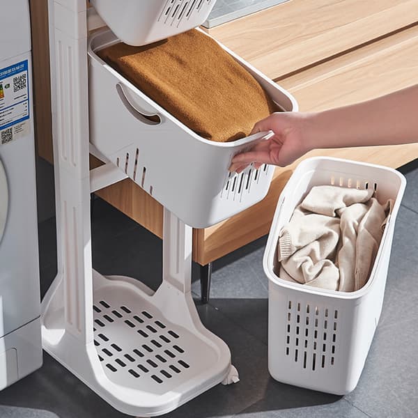 Skittentøysvogn med 2 Kurver – Smart Design for Vaskerom
