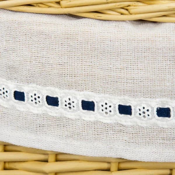 Rootz Tvättkorg - Tillverkad Av Willow - Willow Rod - Tvättlåda - Tvättuppsamlare - Flätad Med Tvättpåse Med Lock - Naturlig - 100L 51 x 38 x 57 cm
