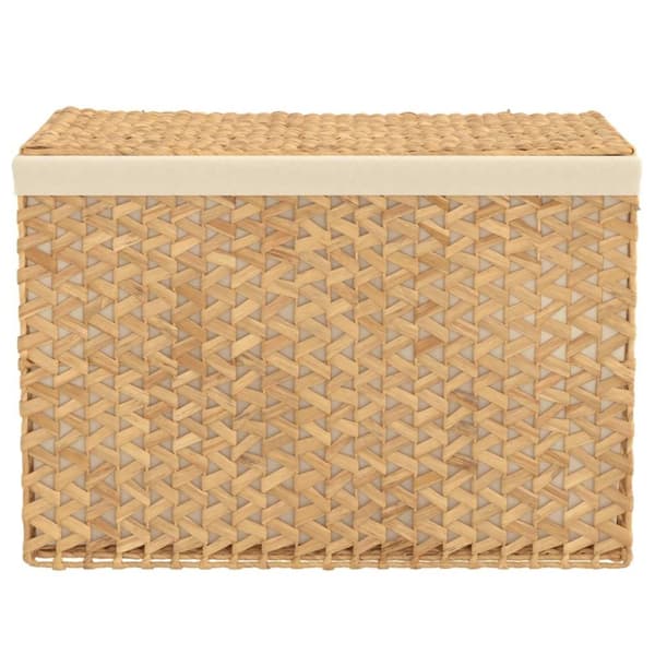 vidaXL Skittentøyskurv med 3 seksjoner 75x42,5x52 cm vannhyasint